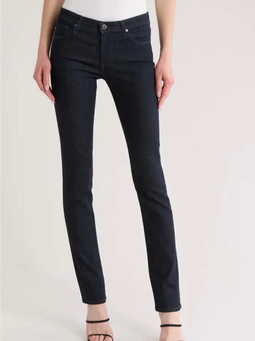 AG The Harper Straight-leg Slim fit High-Rise Jeans for Women - Black EUC SZ 30R